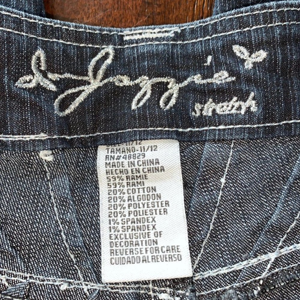 Jazzie Juniors Women Stretch Crop Jeans Graffiti - Picture 5 of 11